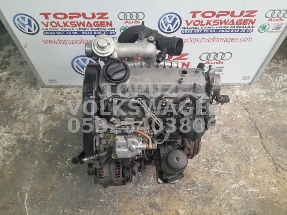 VOLKSWAGEN BORA 1.9 TDİ DİZEL AGR ALH 110 LUK ORJİNAL ÇIKMA MOTOR KOMPLE DOLU